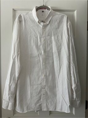 NWOT Apolis Global Citizen 100% Cotton White Classic Button Down Shirt XXL